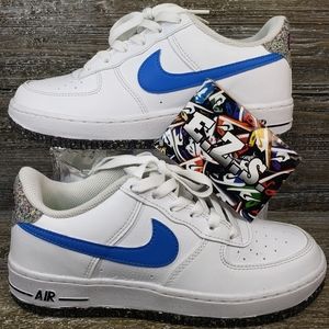 Nike Air Force 1 LV8 White Blue Shoes DR3098-100 Youth Size 5Y Size 6.5 Women
